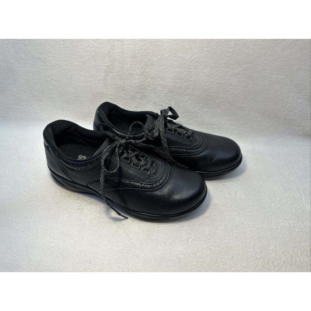 SAS Walk Easy Comfort Shoes Womens 7.5 Walking Diabetic Orthopedic Black LaceUp